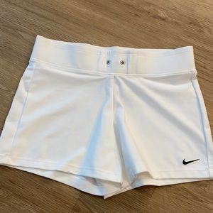 White Nike shorts